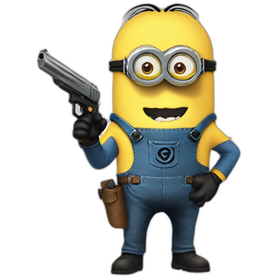 minion with gun emoji