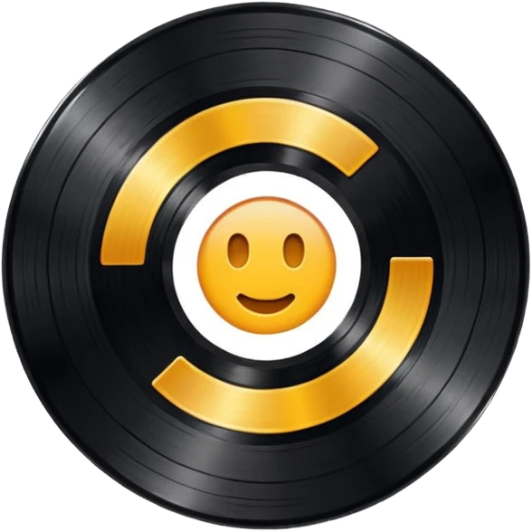 black vinyl record emoji