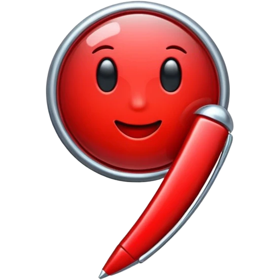 glitter red pin emoji