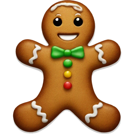 Gingerbread man emoji