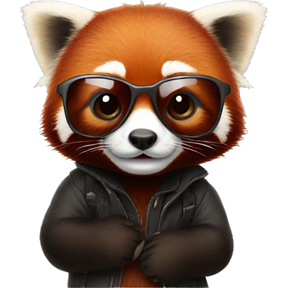 Red panda with sunglasses emoji