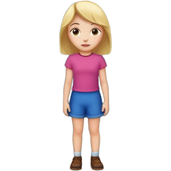 Girl standing near mountain  emoji