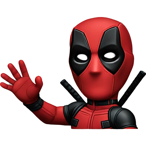  Deadpool waving his hands emoji
