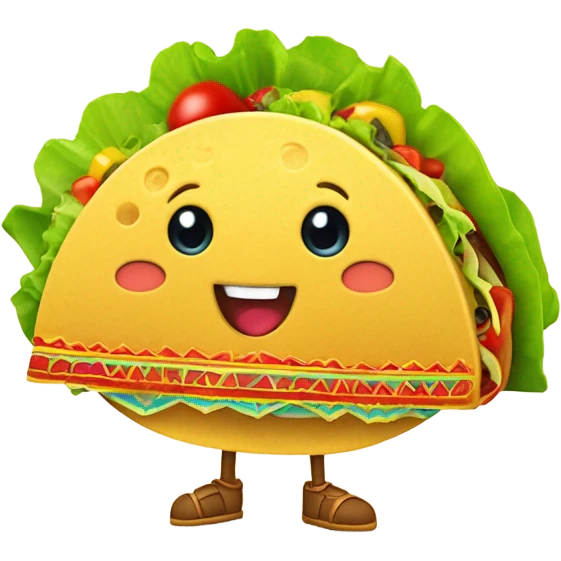 Tacoman la taco character  emoji
