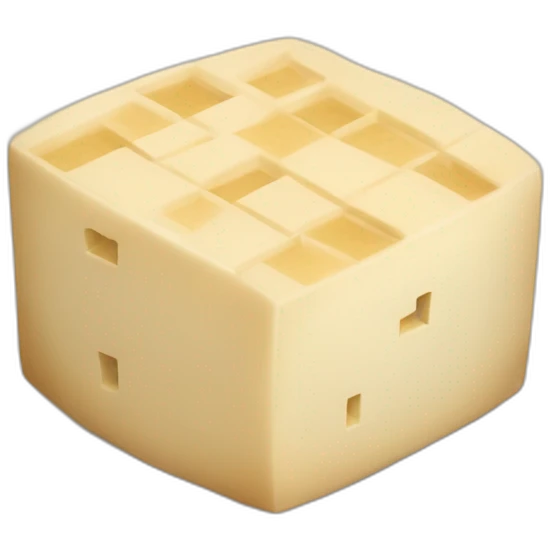 round tofu with a grid pattern on top emoji