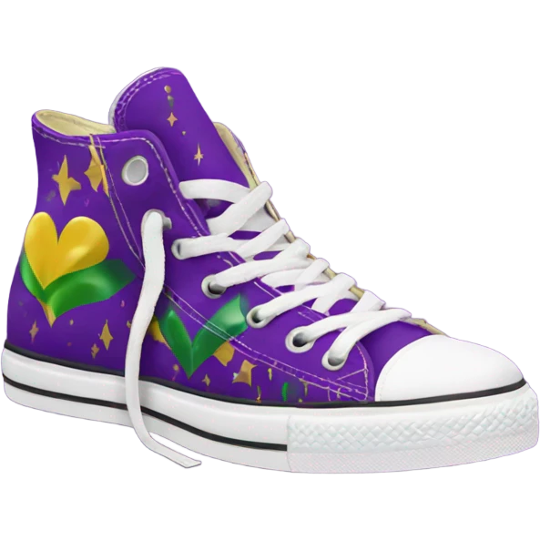 Mardi Gras Converse shoes emoji
