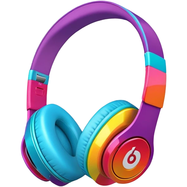 colorful Beats headphones emoji