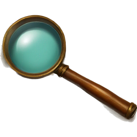 vintage book with magnifying glass emoji
