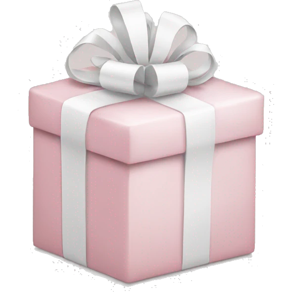 Light pink Christmas gifts under a white Christmas tree  emoji