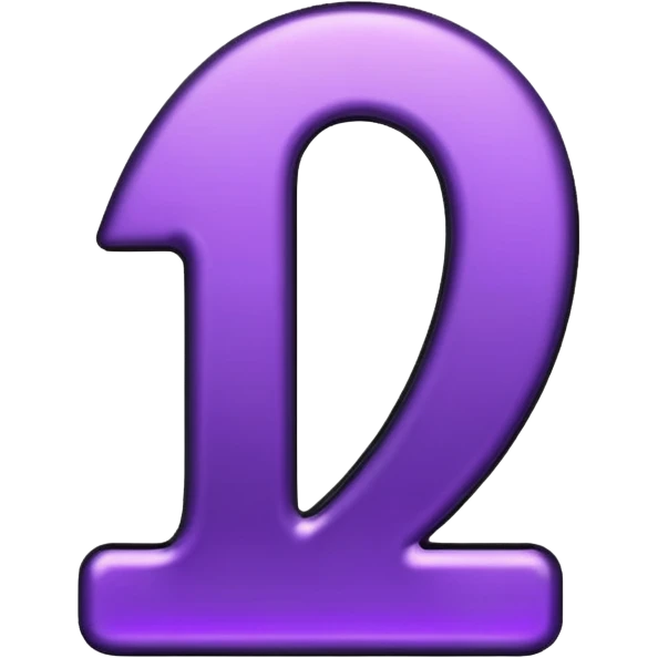 number 1 black and purple emoji