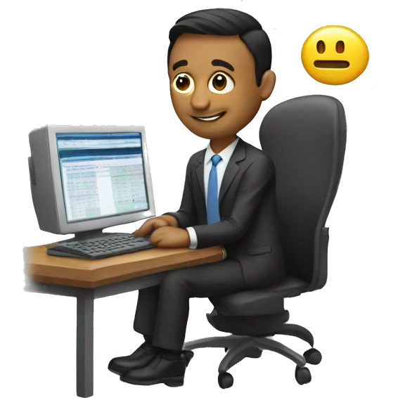 investing on a computer
 emoji