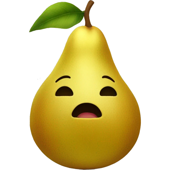 GOLDEN PEAR no face emoji