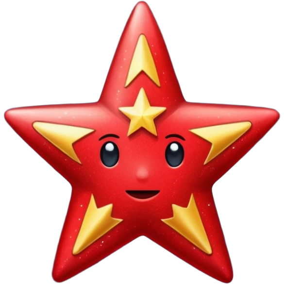 red star glitter spance emoji