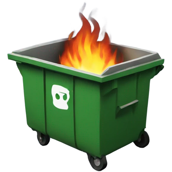 Dumpster fire emoji