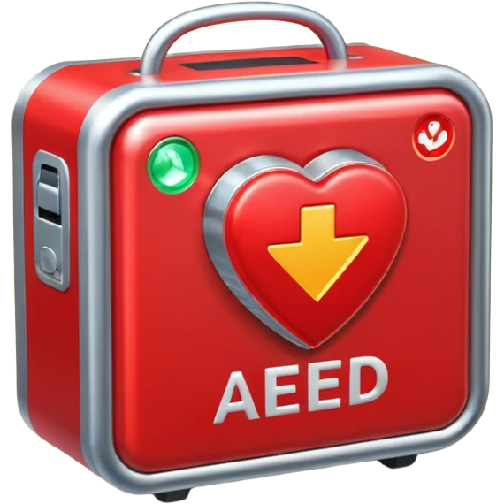 AED box, glowing and sparkling emoji