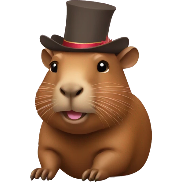 capibara con gorro de navida emoji