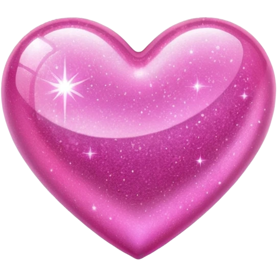 glitter pink heart emoji