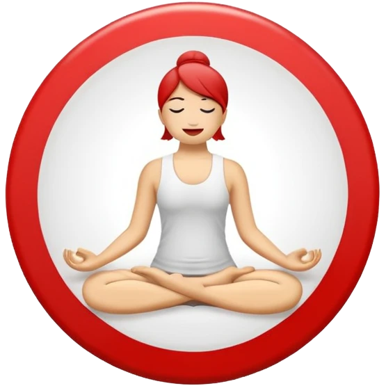traffic sign style emoji indicating no yoga allowed emoji