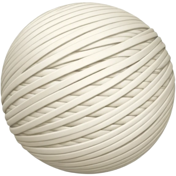 A.ball of white thread  emoji