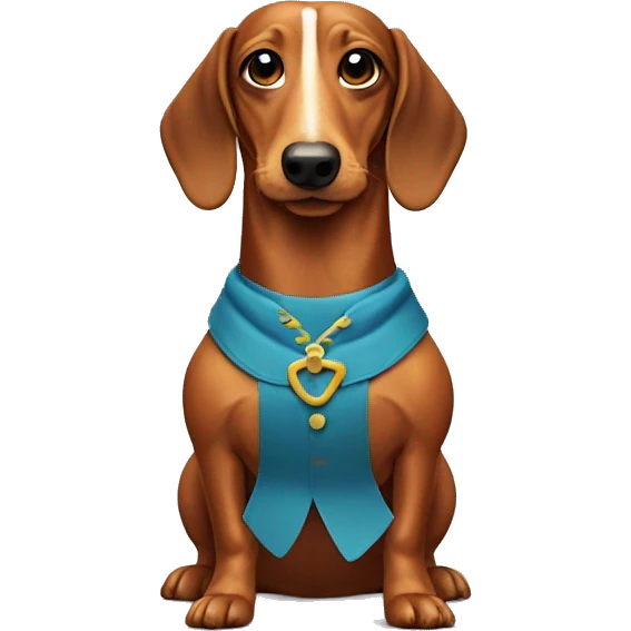 Wiener dog in costume  emoji