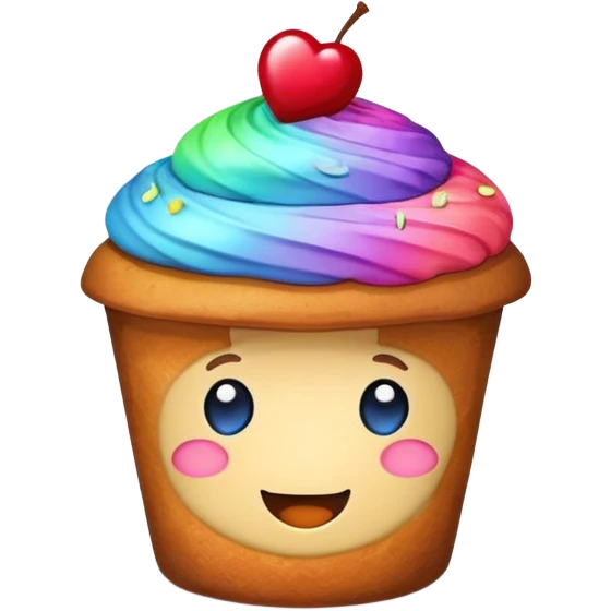 small plastic cup with muffin   emoji