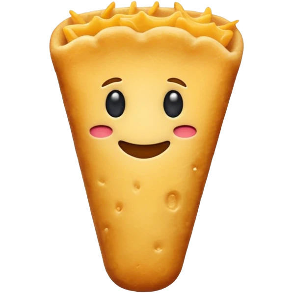 Create an emoji-style illustration of a tequeño, a traditional Venezuelan snack. It should look like a fried cheese stick  emoji