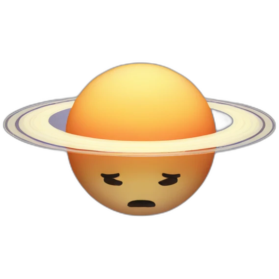 Sad Saturn emoji