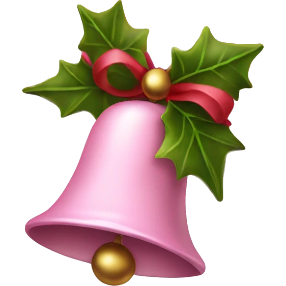 Light pink Christmas bells  emoji