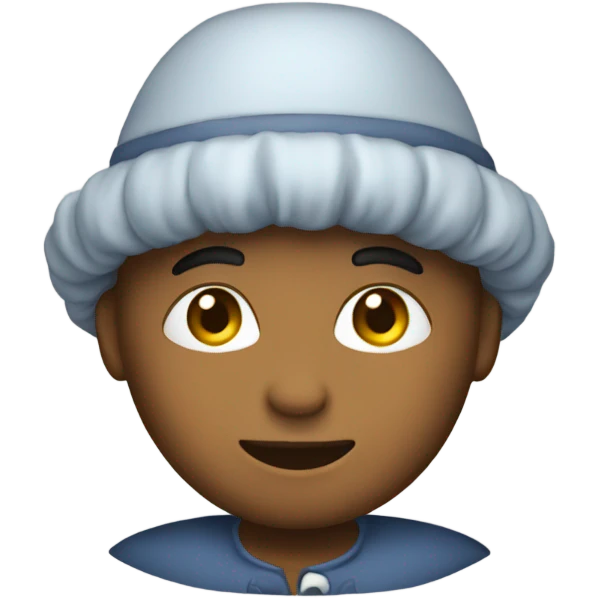 a person wearing a bonnet emoji