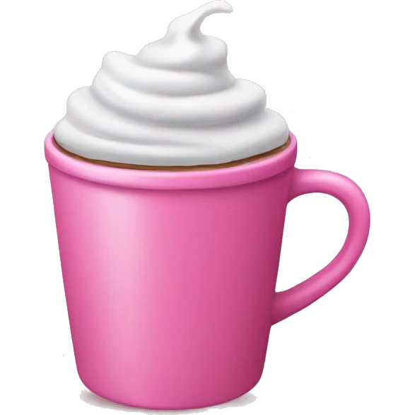Pink coffee cup emoji