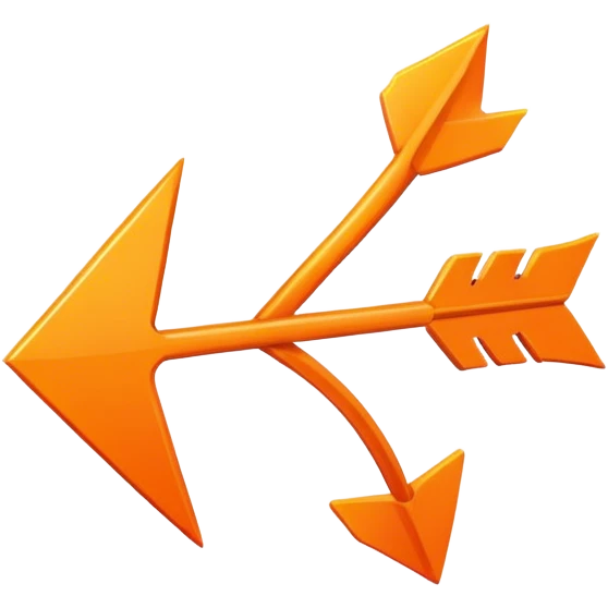 orange animated arrow emoji