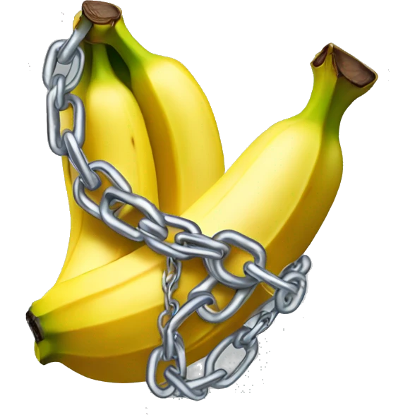 Banana wrapped in chain emoji