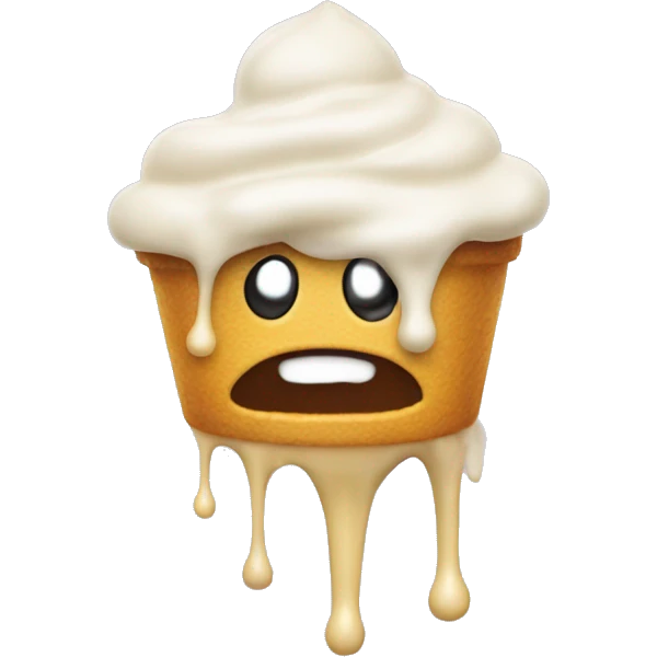 Cream leaking out of food emoji