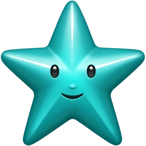 Teal star with word 'alana' emoji