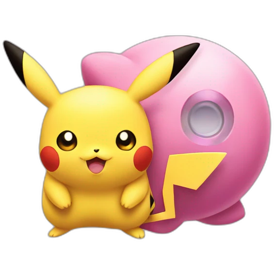 Pikachu and Kirby emoji