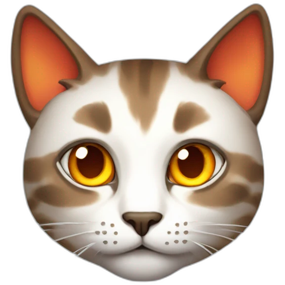 Cat of fire emoji