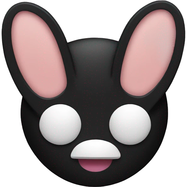 black mask with rabbit ears emoji