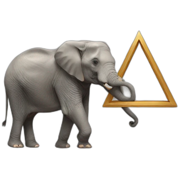 elephant a triangle emoji