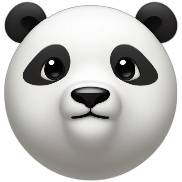 Panda blanco riendose emoji