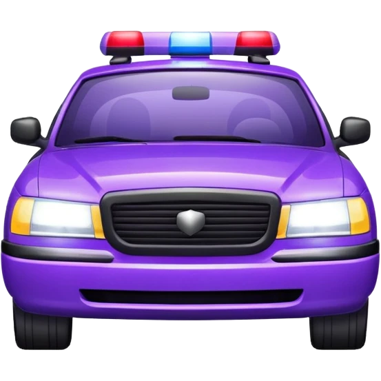glitter purple police car light emoji