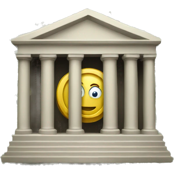 bank with money emoji