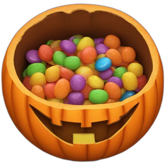Jack o lantern bowl of candy emoji