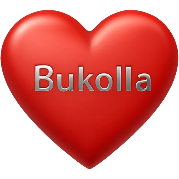 Make a love heart have the name Bukola onadeko emoji