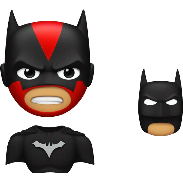 Batman black and red suit emoji