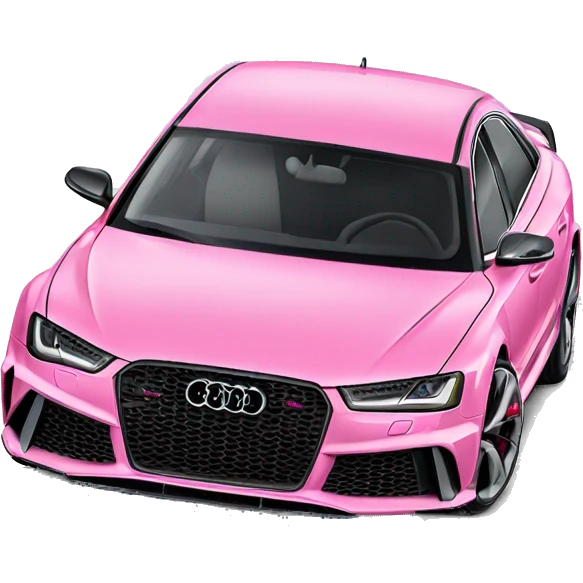 Pink car Audi RS 8 emoji