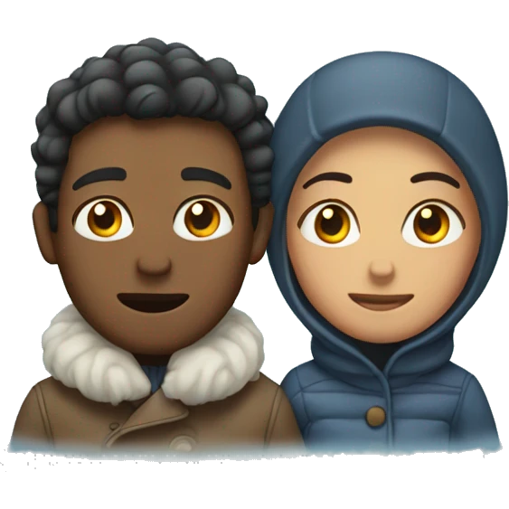 Freezing couple emoji