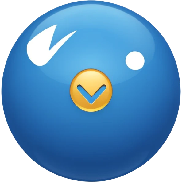 There should be a white checkmark inside the round blue ball. emoji