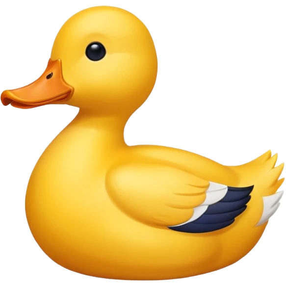 Flat design style duck emoji