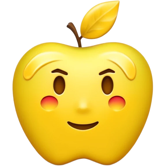 A 3D Apple-style emoji of a single jagged burst shape in bright yellow with smooth shading and subtle shadow emoji