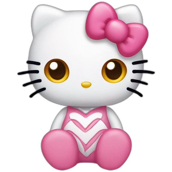 Hello kitty my melodie with a heart emoji
